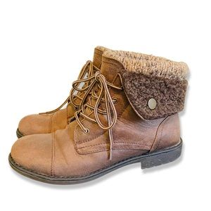 Cliffs by White Mountain Duena Brown Women’s Combat Lace-up Hiking Boots